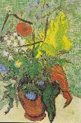 Vincent Van Gogh Wild flowers and thistles in a vase oil painting on canvas